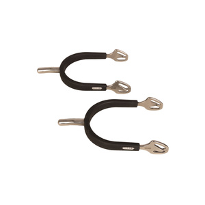 Ostrogi jeździeckie z wydłużonym, zaokrąglonym zakończeniem Velari Stainless Steel Rubber Rounded