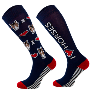 Podkolanówki jeździeckie Comodo Funny Design - Love Horse