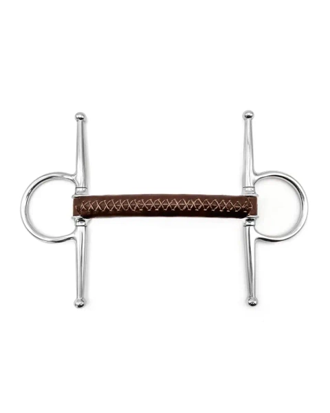 Wędzidło z wąsami FAGER Adam - skórzana sztanga