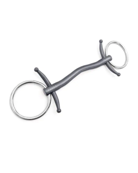 Wędzidło zwykłe z krótkimi wąsami FAGER Sara Titanium - sztanga z portem językowym