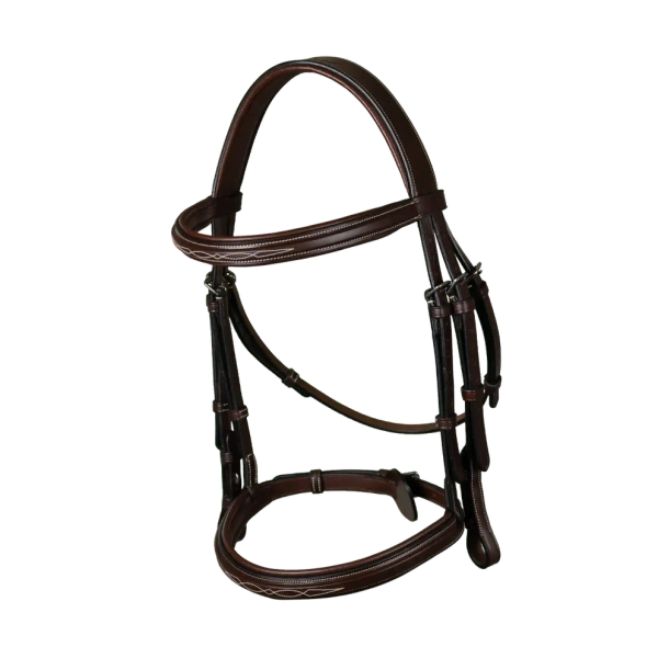 Ogłowie z nachrapnikiem angielskim Dy'on Hunter Collection USKDAJ