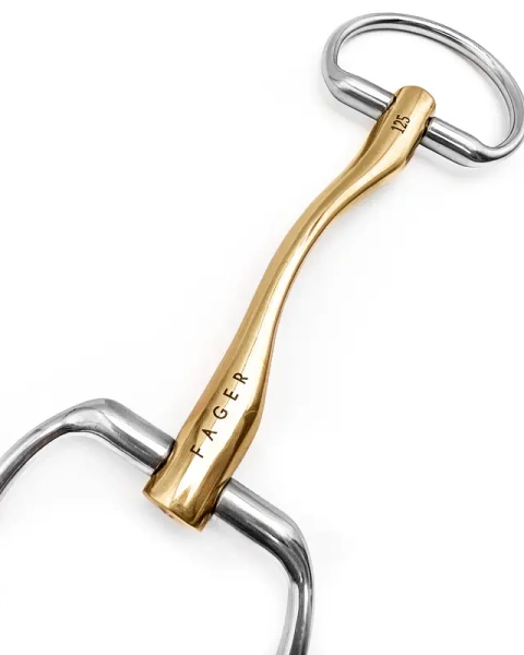 Wędzidło oliwkowe FAGER Owen Sweet Gold - sztanga