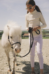 Dziewczęce legginsy jeździeckie z kolanowym lejem silikonowym Kentucky Ridingwear Miami