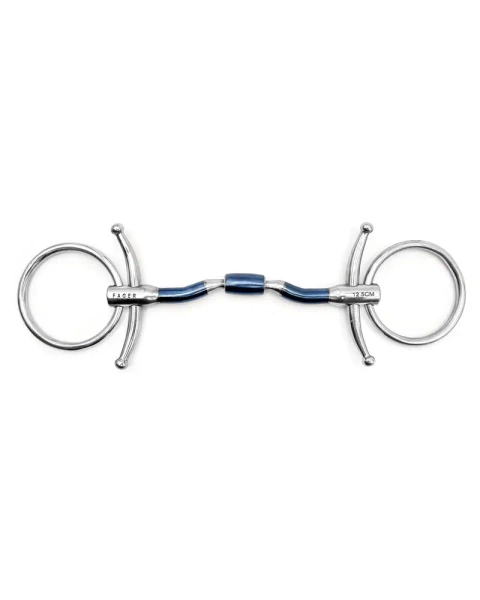 Wędzidło zwykłe z krótkimi wąsami FAGER Nils Sweet Iron - podwójnie łamane