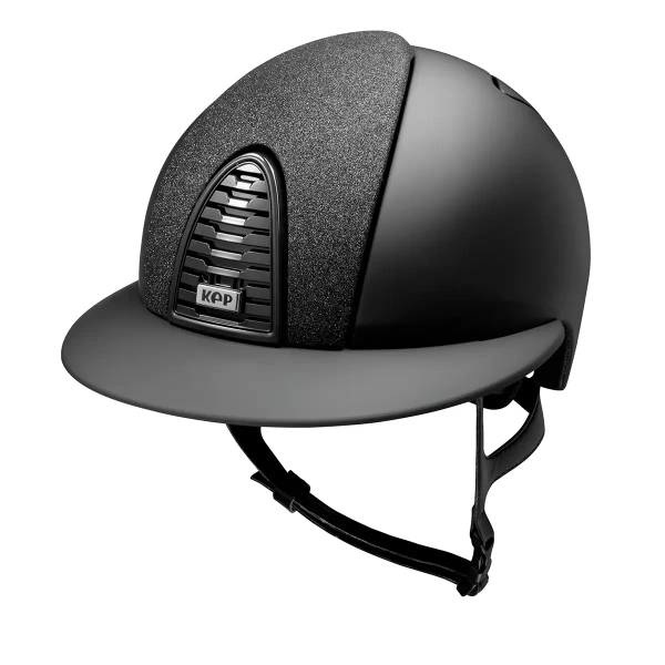 Kask jeździecki z szerokim daszkiem KEP Italia Cromo 2.0 Black Matt Star