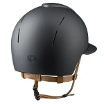 Kask jeździecki z szerokim daszkiem KEP Italia Smart Nova Black/Beige Textile Star Silver