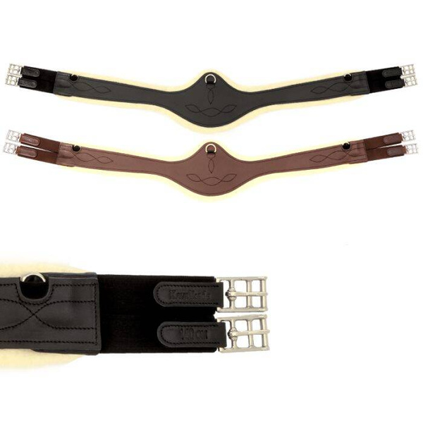 Popręg anatomiczny z futrem Kavalkade Foster Casper