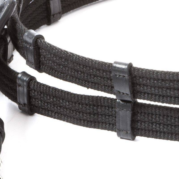 Wodze parciane z podwójnymi stoperami Kavalkade - szerokość 19 mm