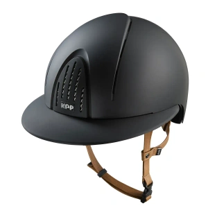 Kask jeździecki z szerokim daszkiem KEP Italia Smart Nova Textile Black/Beige
