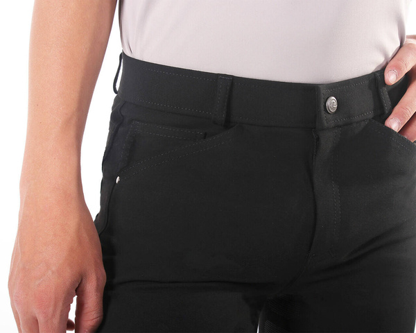 Bryczesy młodzieżowe z lejem silikonowym QHP Filip Junior