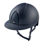 Kask jeździecki z szerokim daszkiem KEP Italia Smart Nova Blue Textile Star