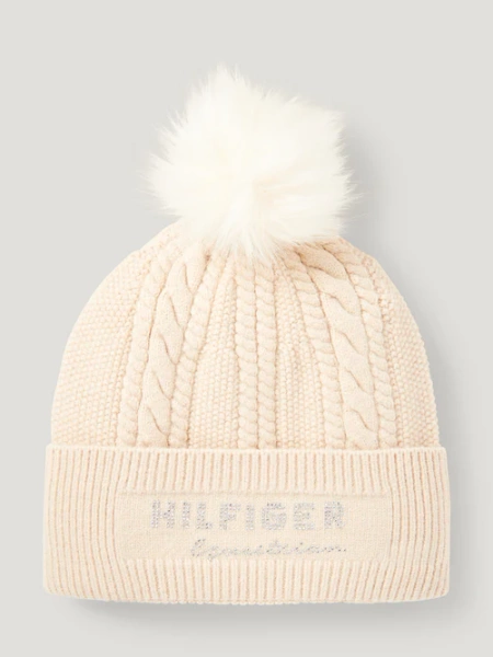 Czapka zimowa z pomponem TOMMY HILFIGER EQUESTRIAN Perry