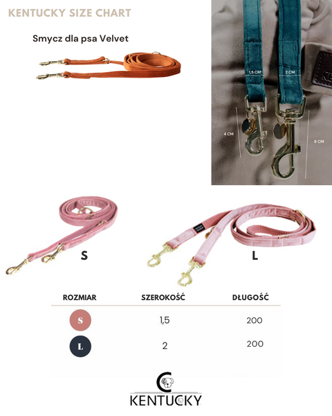 Smycz dla psa Kentucky Dogwear Velvet - 200 cm