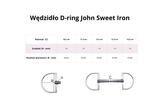 Wędzidło D-ring FAGER John Sweet Iron - podwójnie łamane