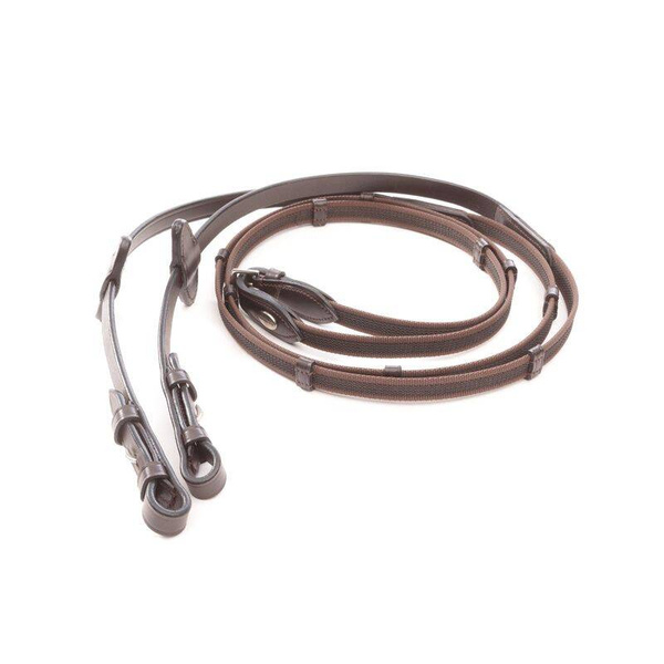 Wodze ogumowane ze stoperami Kavalkade - szerokość 16 mm