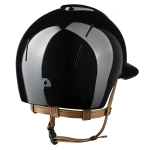 Kask jeździecki z szerokim daszkiem KEP Italia Smart Nova Polish Black/Beige Star Silver