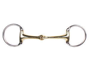 Wędzidło oliwkowe QHP German Silver - pojedynczo łamane