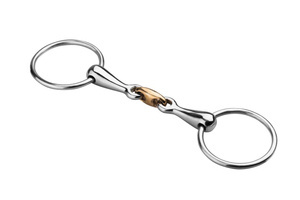 Wędzidło zwykłe z miedzianym łącznikiem START podwójnie łamane - pełne