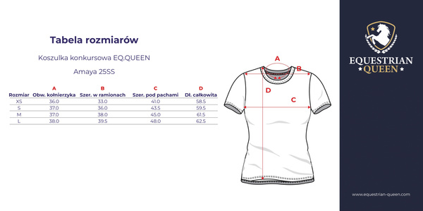 Koszula konkursowa z długim rękawem EQ.QUEEN Hazel
