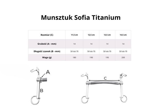 Munsztuk FAGER Sofia Titanium - sztanga z portem językowym