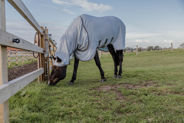 Derka siatkowa przeciw owadom z kapturem dla koni z egzemą Kentucky Horsewear Eczema Rug