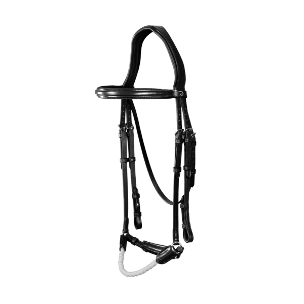 Ogłowie ze sznurkowym nachrapnikiem hanowerskim Dy'on New English Collection NEAAAG