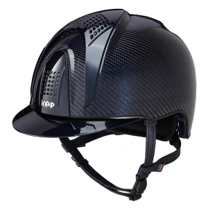 Kask jeździecki KEP Italia E-Light Carbon Polish Blue 3 Inserts Blue