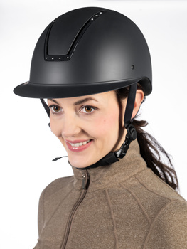 Kask z szerokim daszkiem HKM Lady Shield Diamond