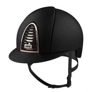 Kask jeździecki KEP Italia Cromo 2.0 Black Textile Rose Gold Frame