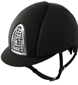 Kask ze standardowym daszkiem KEP Italia Cromo Textile - czarny 59