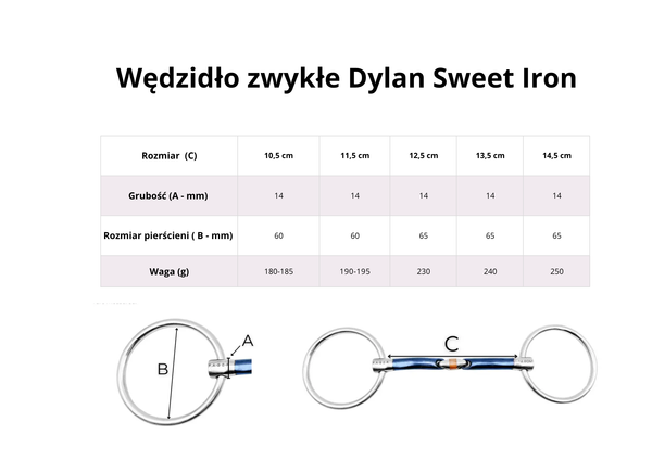 Wędzidło zwykłe FAGER Dylan- podwójnie łamane