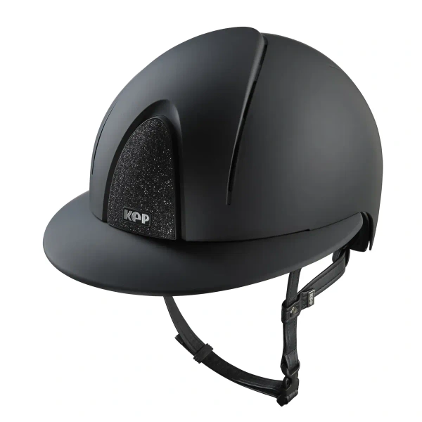 Kask jeździecki z szerokim daszkiem KEP Italia Smart Nova Black Textile Star Black
