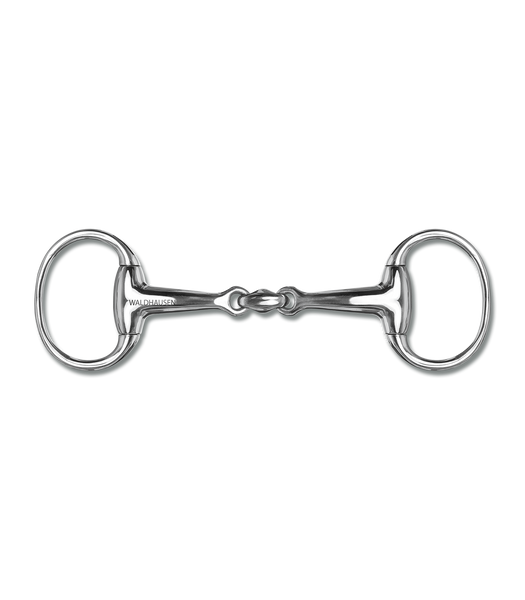 Wędzidło oliwkowe Waldhausen Solid - podwójnie łamane
