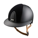 Kask jeździecki z szerokim daszkiem KEP Italia Cromo 2.0 Black/Beige Matt Velvet