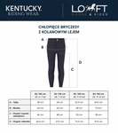 Chłopięce bryczesy jeździeckie z kolanowym lejem silikonowym Kentucky Ridingwear Mexico City