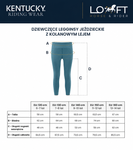 Dziewczęce legginsy jeździeckie z kolanowym lejem silikonowym Kentucky Ridingwear Miami