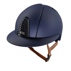 Kask jeździecki z szerokim daszkiem KEP Italia Cromo 2.0 Blue/Beige Matt