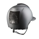 Kask jeździecki z szerokim daszkiem KEP Italia E-Light Carbon Matt 3 Nebula Silver
