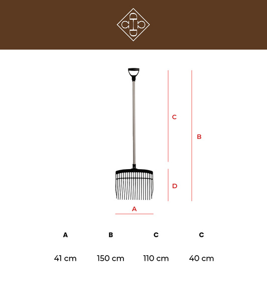 Aluminiowy trzonek do wideł stajennych Grooming Deluxe