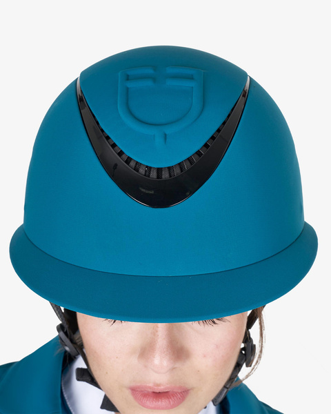 Kask z szerokim daszkiem Equestro Embossed logo