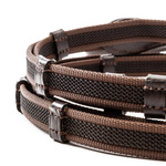 Wodze ogumowane z podwójnymi stoperami Kavalkade - szerokość 16 mm