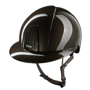 Kask jeździecki z szerokim daszkiem KEP Italia Smart Nova Polish Brown