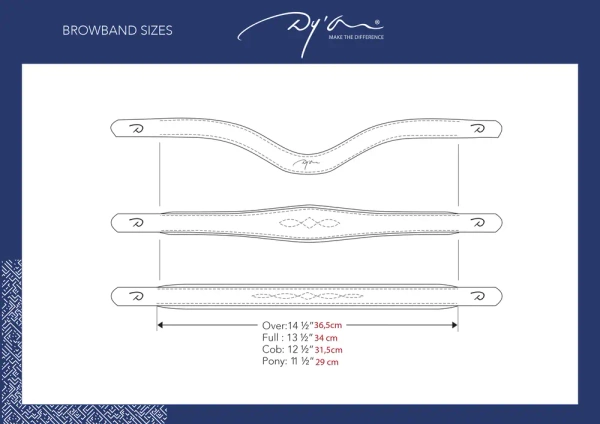Naczółek opadający Dy'on D Collection White Swarovski DY02H