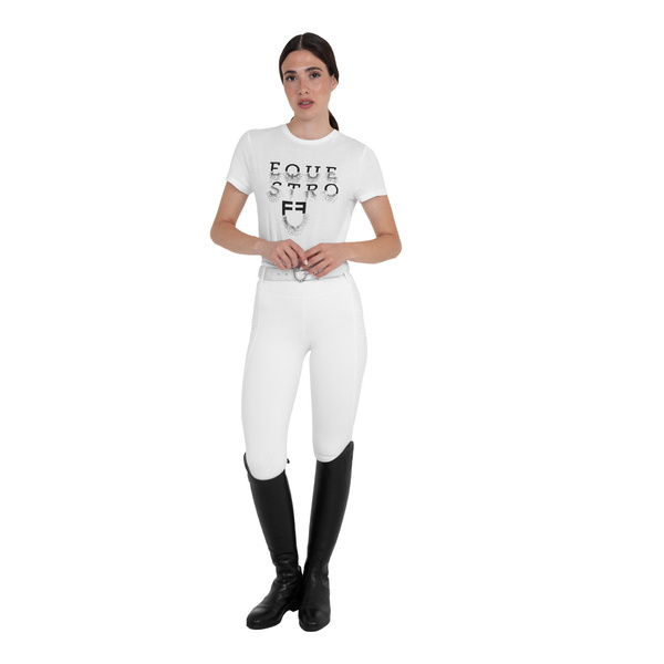 Legginsy z pełnym lejem silikonowym Equestro Rhinestones