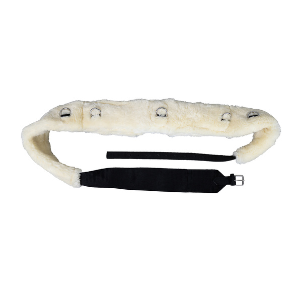 Pas do karuzeli i lonżowania z futrem syntetycznym Kentucky Horsewear Sheepskin Nylon Walker Girth