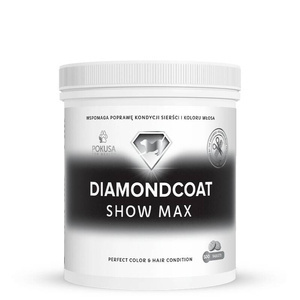 Suplement poprawiający kondycję okrywy włosowej dla psów Diamond Coat Show Max - 500 tabletek
