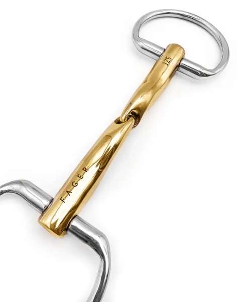 Wędzidło oliwkowe FAGER Carter Sweet Gold - pojedynczo łamane