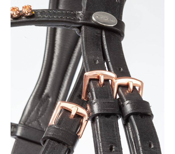 Ogłowie z nachrapnikiem szwedzkim Kavalkade Rose