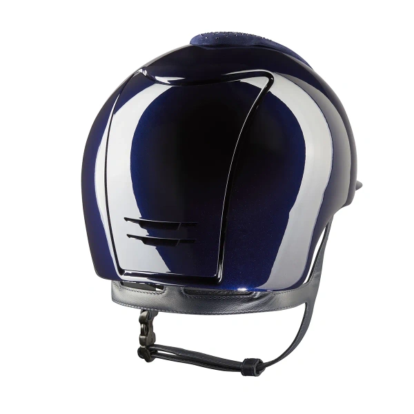 Kask jeździecki z szerokim daszkiem KEP Italia Cromo 2.0 Polish Nebula Blue/Silver