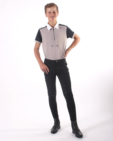 Bryczesy młodzieżowe z lejem silikonowym QHP Filip Junior